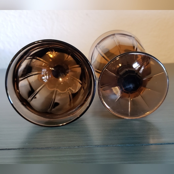 Vintage Noritake Provincial Brown Wine Glasses Tea Water Goblet Mid-Century - Picture 10 of 12